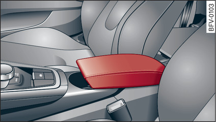 Fig. 55 Armrest between driver s seat and front passenger s seat