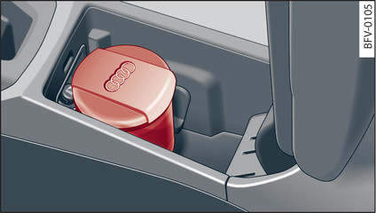 Fig. 57 Centre armrest raised: Ashtray