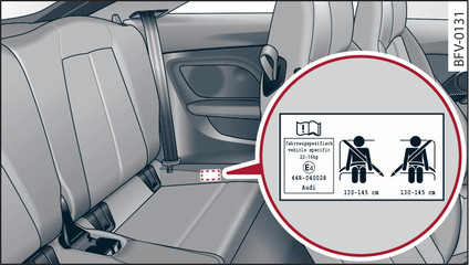 Fig. 185 Label on the rear seat