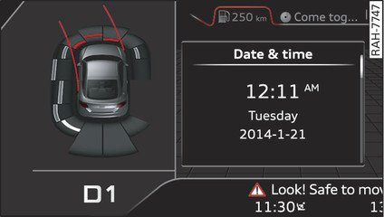 Fig. 107 Proximity graphic (vehicles with park assist*)