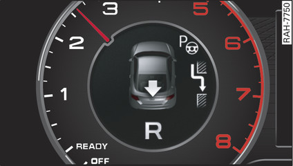 Fig. 114 Instrument cluster: Manoeuvring into a parking space