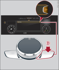 Fig. 122 Central area with symbol for options menu