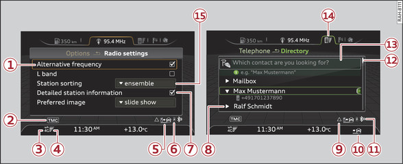 Fig. 128 Menus and symbols