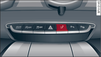 Fig. 116 Console centrale : touche du becquet