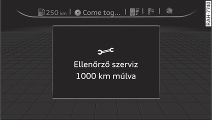 228. ábraA műszerfalbetét kijelzője: szervizesedékesség kijelző (példa)