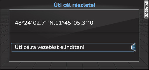 147. ábraA térképen lévő helyzet átvétele úti célként