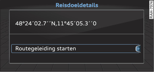 Afbeelding 147Kaartpositie als reisdoel overnemen