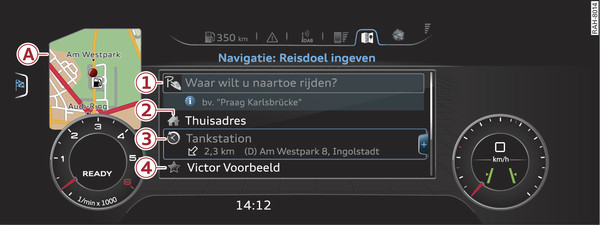 Afbeelding 146Menu: Reisdoel ingeven