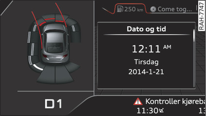 Bilde 107Optisk avstandsvarsling (biler med parkeringsassistent*)