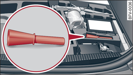 Fig. 216Bagageira: Funil de enchimento