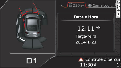 Fig. 107indicador ótico da distância (veículos com assistente ao estacionamento*)