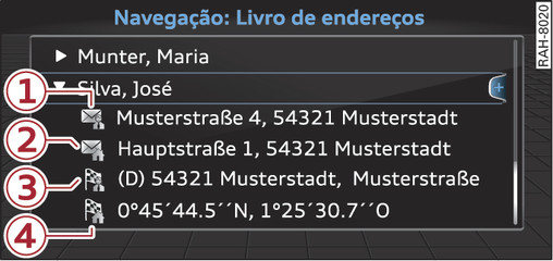 Fig. 148Possíveis contactos do livro de endereços