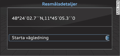 Bild 147 Hämta kartposition som resmål