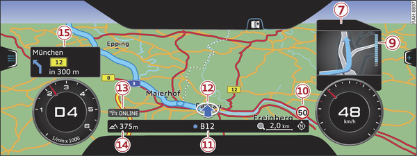 Obr. 151 Mapa s vypnutým nitkovým křížem