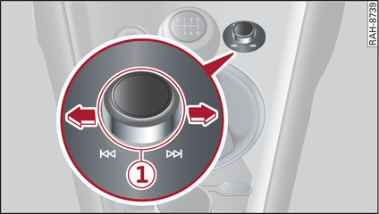 Abb. 117 MMI Ein-/Ausschaltknopf mit Joystick-Funktion