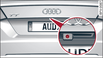 Fig. 104 Boot lid: Location of reversing camera