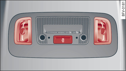 Fig. 33 Headliner: Interior lights