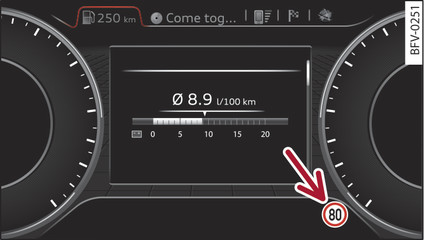 Fig. 86 Instrument cluster: Secondary display