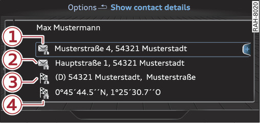 Fig. 146 Possible directory contacts