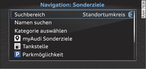 Abb. 155 Sonderziel eingeben