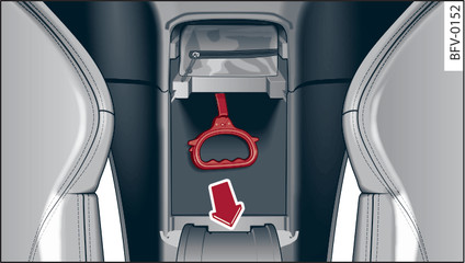 Fig. 25 Unlocking lever for manual release