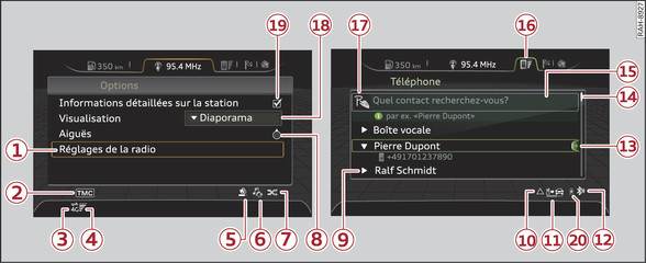 Fig. 137 Menus et symboles