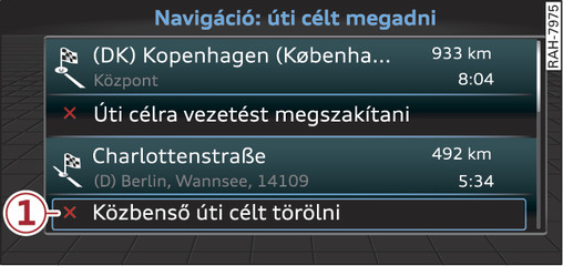 156. ábraPélda: Aktuális úti célra vezetés közbenső úti céllal