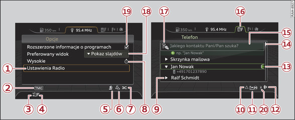 Rys. 137Przedstawienie zasady menu i symboli